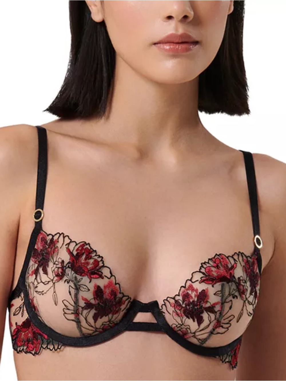 Blue Bella Calista Floral Lace Underwire Strappy Sheet Bra